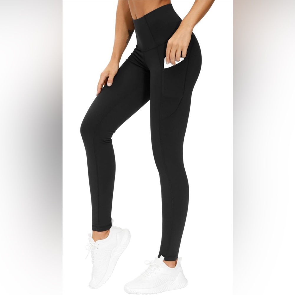 THE GYM PEOPLE High Waist Yoga Pants with Pockets Tummy Control Workout Leggings